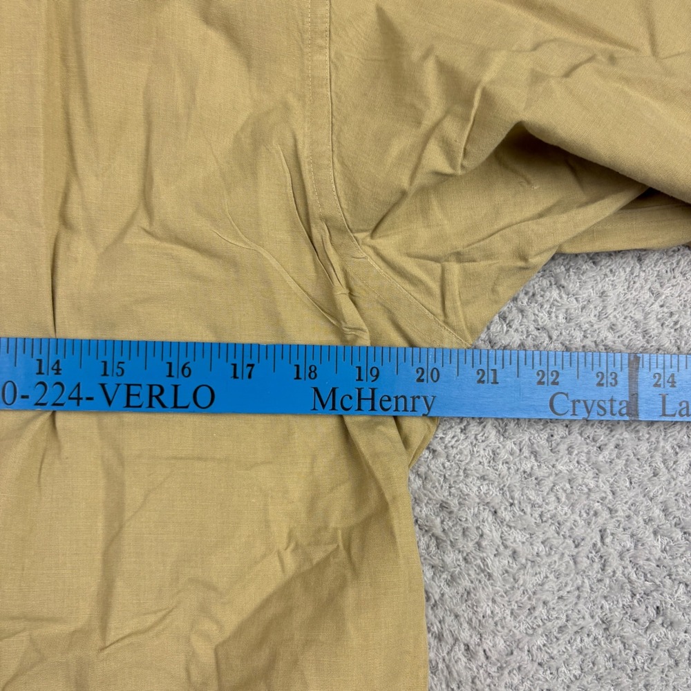 True Vintage Elbeco Poplin Shirt Mens Small Tan 50s Military Sanforized Khaki - Picture 6 of 7